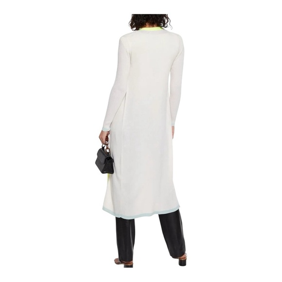 Alice + Olivia Aria Ribbed Long Sleeve Slim Fit Color block Cardigan NWOT - Picture 7 of 11